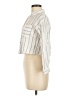 Love Notes 100% Cotton Stripes Ivory 3/4 Sleeve Button-Down Shirt Size M - photo 5