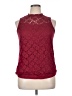 AB Studio Burgundy Sleeveless Blouse Size XL - photo 1