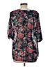 Skies Are Blue 100% Polyester Black 3/4 Sleeve Blouse Size L - photo 2