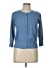 PREMISE Blue 3/4 Sleeve Button-Down Shirt Size L - photo 1