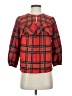 J.Crew 100% Cotton Red 3/4 Sleeve Blouse Size XS (petite) - photo 1