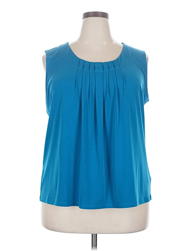 Pre-owned Jones Studio Sleeveless Blouse In Blue