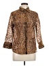 Westbound Animal Print Brown 3/4 Sleeve Blouse Size 10 - photo 1