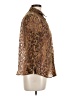 Westbound Animal Print Brown 3/4 Sleeve Blouse Size 10 - photo 4