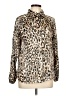 Robert Graham 100% Silk Animal Print Gold Long Sleeve Silk Top Size L - photo 1