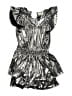 Peek 100% Polyester Metallic Silver Dress Size 10 - photo 1