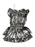 Peek 100% Polyester Metallic Silver Dress Size 10 - photo 2
