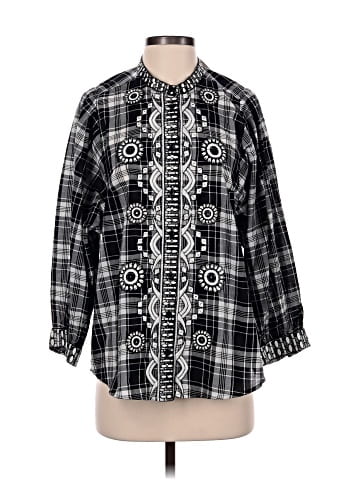 Pilcro 3/4 Sleeve Button-Down Shirt (view 1)