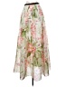 H&M 100% Polyester Tropical Ivory Casual Skirt Size 4 - photo 2
