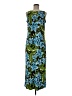 Style&Co 100% Polyester Tropical Blue Casual Dress Size M - photo 1