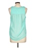 American Eagle Outfitters 100% Polyester Teal Sleeveless Blouse Size L - photo 2