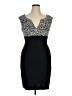 London Times Animal Print Black Cocktail Dress Size 14 - photo 1