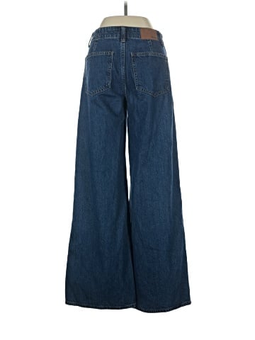 Madewell Wide-Sweep Denim Trousers in Dowe Wash (view 2)