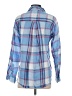 Grayson 100% Linen Plaid Blue Long Sleeve Button-Down Shirt Size XS (1) - photo 2