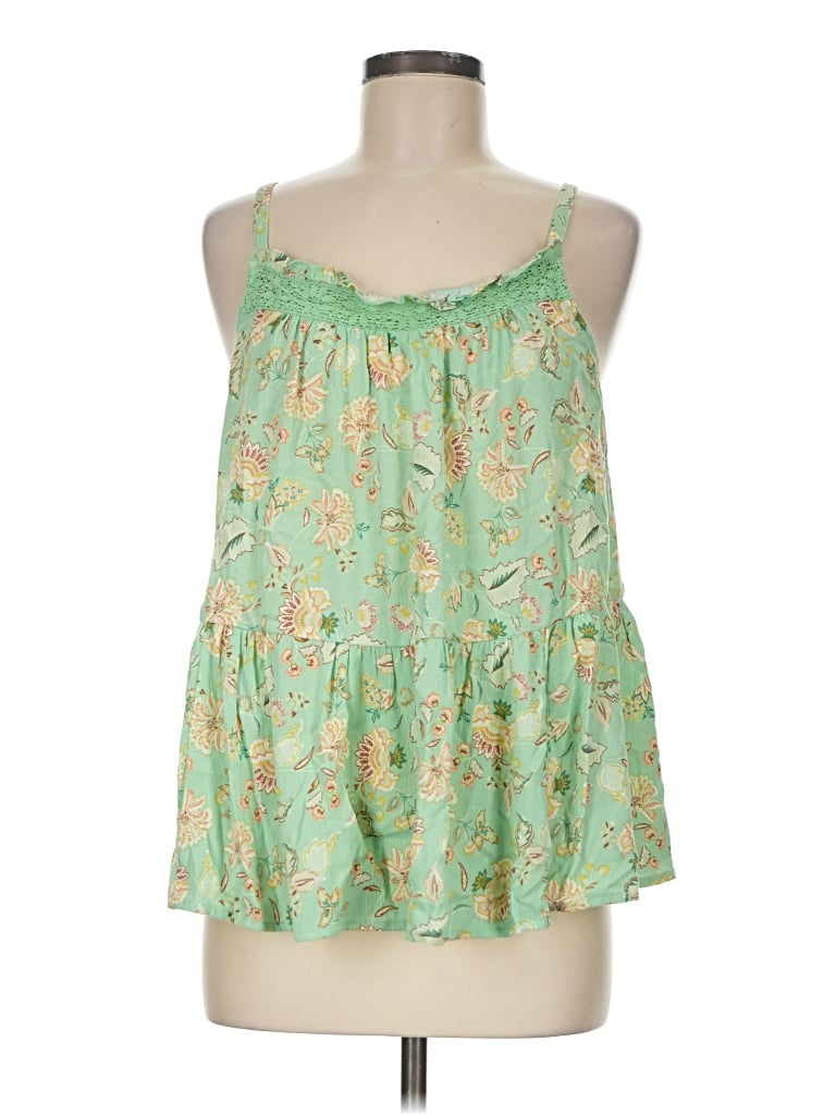 Pre-owned Torrid Tank Top Green Halter Neckline Tops