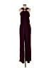 Kaileigh Solid Burgundy Purple Jumpsuit Size L - photo 1