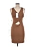 Final Touch Solid Brown Casual Dress Size M - photo 2