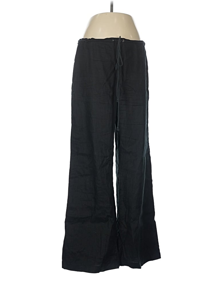 Pre-owned Bcbgmaxazria Linen Pants In Black