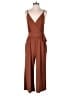 Petite Principle Solid Brown Jumpsuit Size M (petite) - photo 1