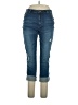 Ellos Solid Blue Jeans Size 14 - photo 1