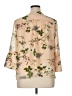 Fever Floral Tan 3/4 Sleeve Blouse Size XL - photo 2