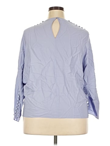 Lafayette 148 New York 3/4 Sleeve Silk Top (view 2)
