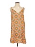 Bebop 100% Polyester Print Orange Casual Dress Size S - photo 1