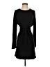 Lou & Grey Solid Black Casual Dress Size S - photo 1