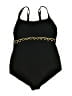 Profile Hearts Black One Piece Swimsuit Size 14 - photo 1