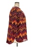 Faded Glory Chevron-herringbone Burgundy 3/4 Sleeve Blouse Size 2X - photo 4