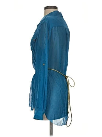 Etcetera 3/4 Sleeve Silk Top (view 2)