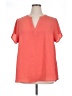 Torrid 100% Polyester Orange Short Sleeve Blouse Size 2X Plus (2) - photo 1