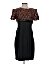 J.S.J. Petites 100% Polyester Chevron-herringbone Black Cocktail Dress Size P (petite) - photo 1