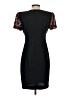 J.S.J. Petites 100% Polyester Chevron-herringbone Black Cocktail Dress Size P (petite) - photo 2