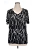 Apt. 9 Black Short Sleeve Blouse Size 1X - photo 1