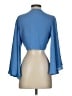 VICI Blue 3/4 Sleeve Blouse Size S - photo 2