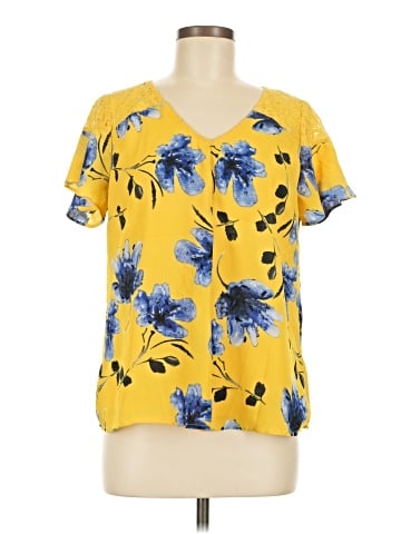 Skies Are Blue Short Sleeve Blouse (view 1)