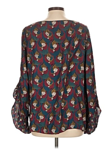 Lafayette 148 New York 3/4 Sleeve Silk Top (view 2)