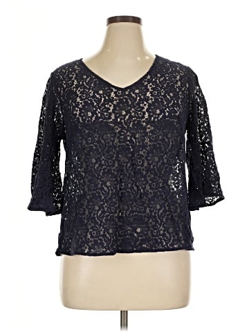 Rose + Olive 3/4 Sleeve Top (view 1)