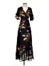 Madewell 100% Polyester Print Black Cocktail Dress Size XS - photo 1