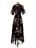 Madewell 100% Polyester Print Black Cocktail Dress Size XS - photo 2