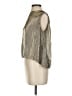 Vince. 100% Polyester Metallic Silver Sleeveless Blouse Size XS - photo 5