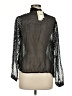 Conditions Apply 100% Viscose Black Long Sleeve Blouse Size M - photo 2