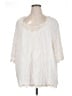 Solitaire 100% Cotton Ivory 3/4 Sleeve Blouse Size 1X - photo 1