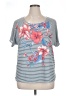 Cathy Daniels Blue Short Sleeve Top Size 1X - photo 1