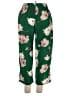 Shein 100% Polyester Floral Green Casual Pants Size XL - photo 2