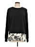 Jason Wu Floral Solid Black Long Sleeve Top Size L - photo 1