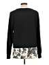 Jason Wu Floral Solid Black Long Sleeve Top Size L - photo 2