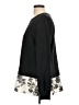 Jason Wu Floral Solid Black Long Sleeve Top Size L - photo 5