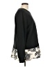 Jason Wu Floral Solid Black Long Sleeve Top Size L - photo 4